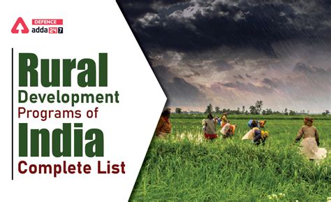 Rural Development Programs of India, Complete List