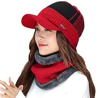 Buy Alexvyan Unisex Wool, Acrylic Cap And Scarf (Combined Cap_Light ...