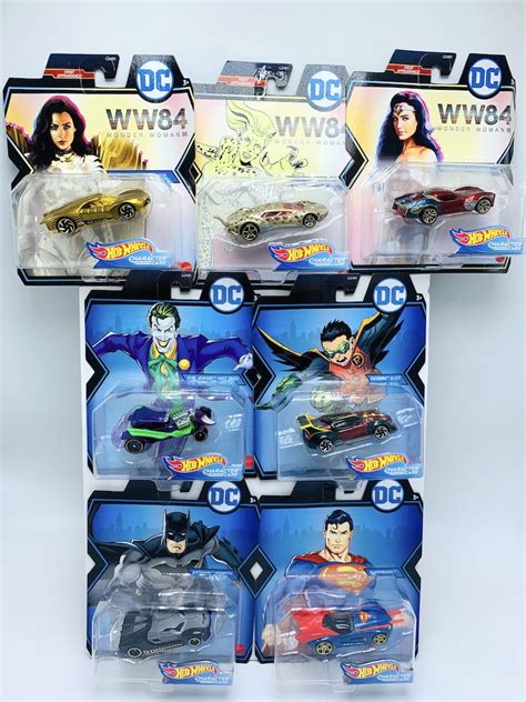 Buy DC Comics Character Car Set of 7 Hot Wheels Wonder Woman, WW84 ...