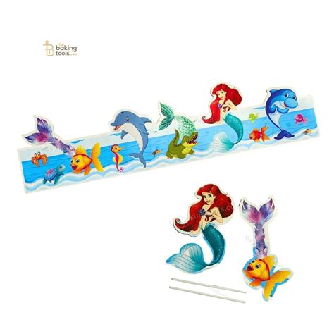 Ocean Sea Themed Mermaid Fencing Cake Topper - 002