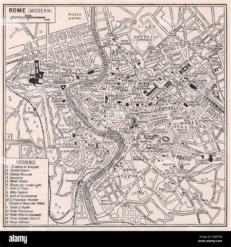 Seven hills rome map hi-res stock photography and images - Alamy