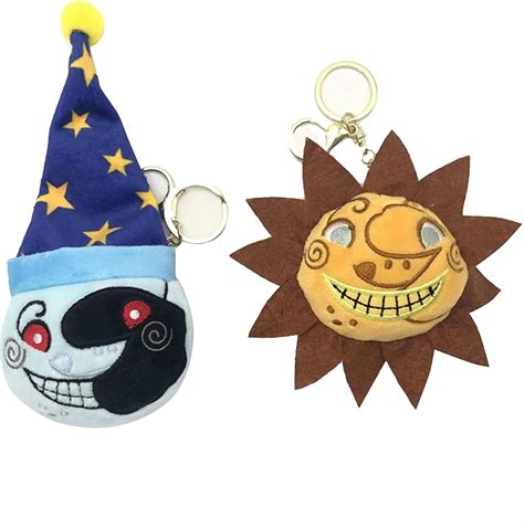 Buy FNAF Keychain, FNAF Sundrop Moondrop Keychain 10cm Freddys Keychain ...