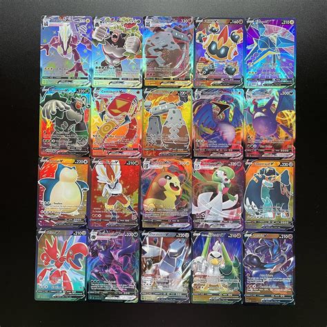 FANTCI Cards GX Vmax, 100 Pieces Trading Card Set 60 V + 40 Vmax Cards ...