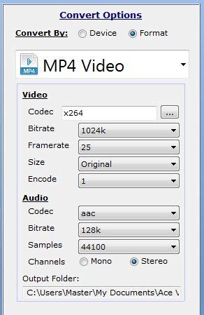 Convert Video Format Input Ace 的图像结果