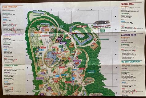 VINTAGE 1997 OPRYLAND THEME PARK MAP & GUIDE - POSTER - NASHVILLE TN 18 ...