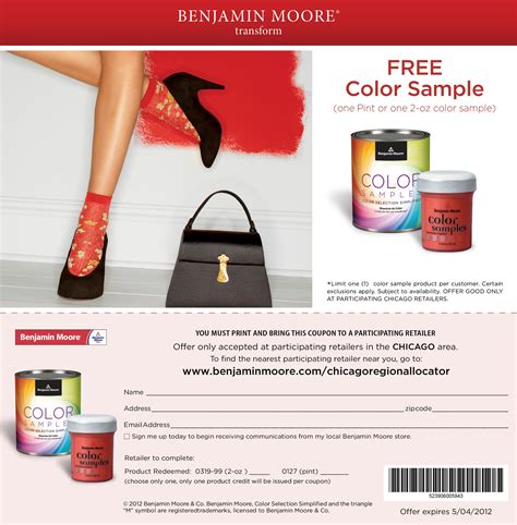 FREE Benjamin Moore Color Sample- CHICAGO Residents only