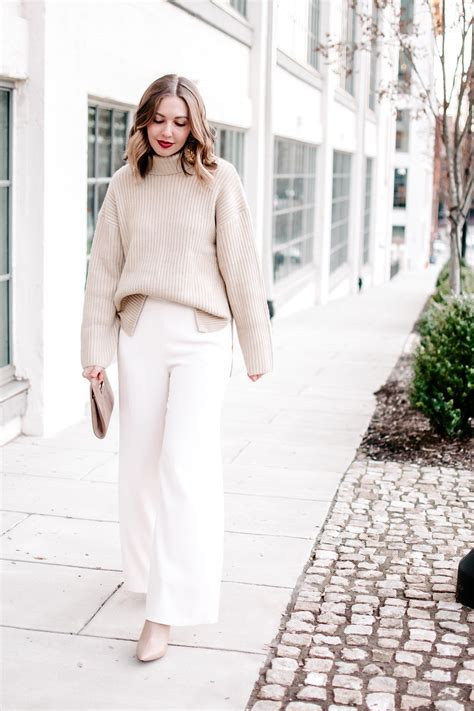 Winter White Wide Leg Pants