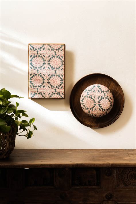 Threaded Treasures Wood and Fabric Wall Decor - Set of 2