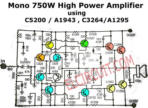 A Class Amplifier Schematic Class Ab Power Amplifier Circuit