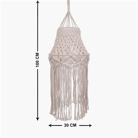 Buy HOMESAKE Beige Cotton Pendant Hanging Lamp - 100x30cm from Homesake ...