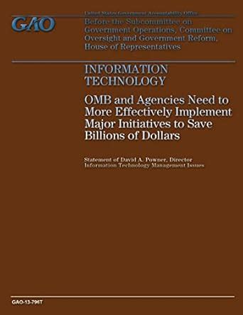 Buy Information Technology: Omb and Agencies Need to More Effectively ...