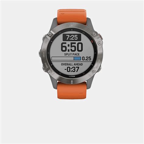Garmin Men Processor Silver Dial Digital Leather Watch FENIX 6 SAPHIRE ...