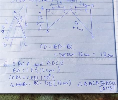 Show that the two triangles given is the following figures are ...