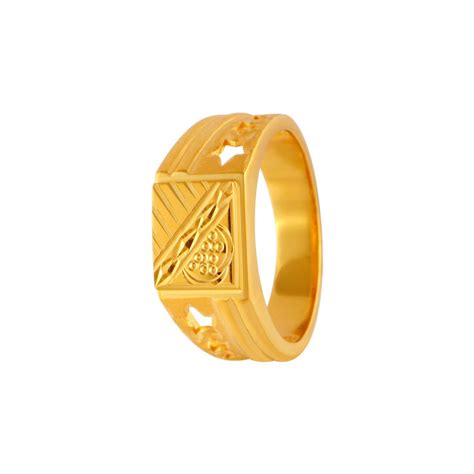 P.C. Chandra Jewellers 22k (916) BIS Hallmark Yellow Gold Ring for Men ...