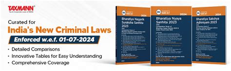 Buy Taxmann's New Criminal Laws Combo – Bharatiya Nyaya Sanhita (BNS ...