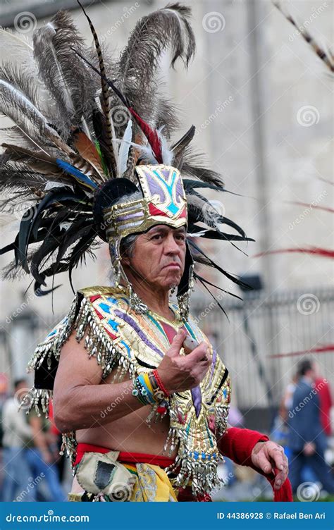 Aztec Folklore in Zocalo Square, Mexico City Editorial Stock Photo ...