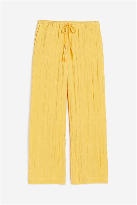 Pull-on trousers - Yellow - Ladies | H&M IN
