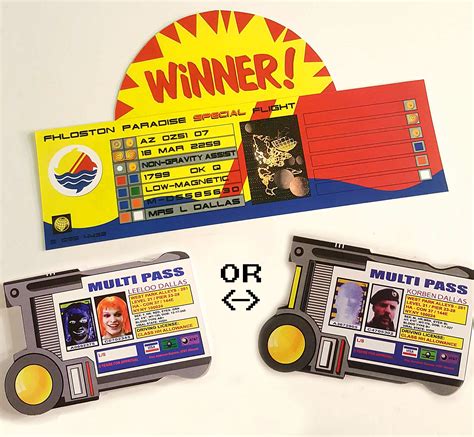 LeeLoo Dallas or Korben Multipass The Fifth Element Cosplay