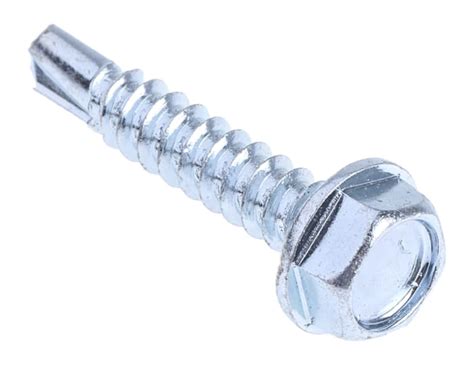 RS PRO | RS PRO Bright Zinc Plated Steel Self Drilling Screw M4.8 x ...