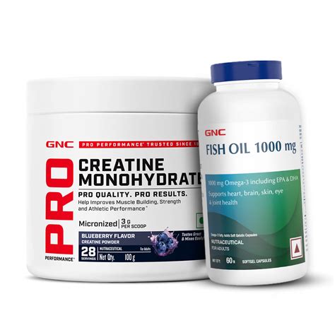 GNC Pro Performance Creatine Monohydrate with Fish Oil 1000mg