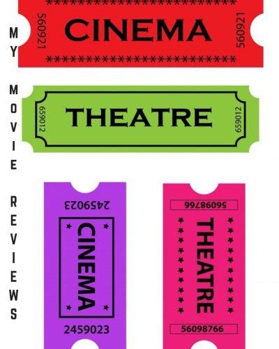 My Movie Reviews: Ticket Stub Design | Perfect Gift for Movie Lovers ...
