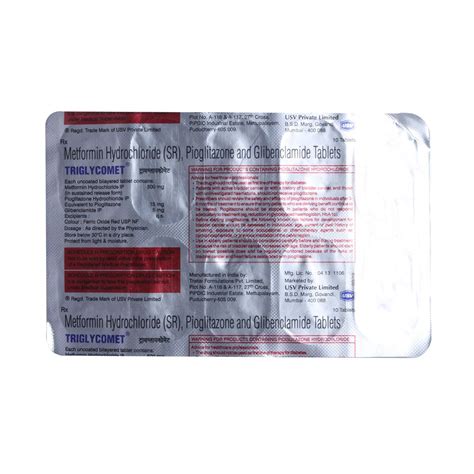 Buy Triglycomet Tablet online | Uses, Side Effects, Price and ...