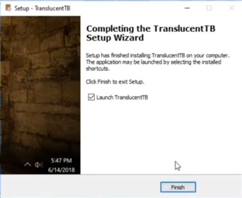 Image result for How to Setup Translucent Taskbar