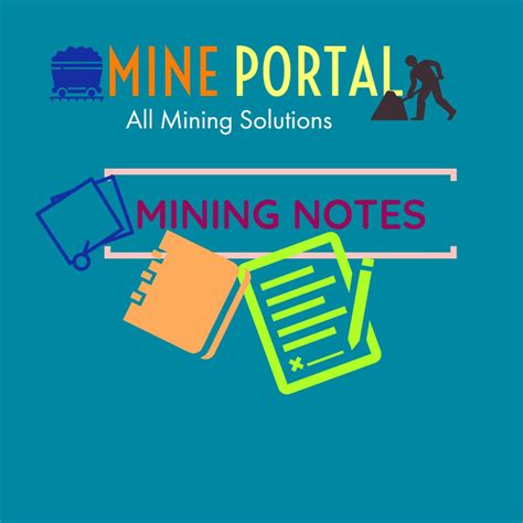 MINE MANAGEMENT NOTES | Mine Portal - India's No.1 Mining Exams Test ...