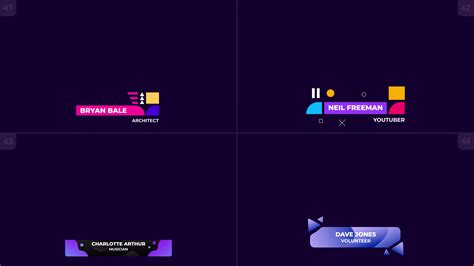 100 Colorful Lower Third | Premiere Pro MOGRT Videohive 35721299 ...