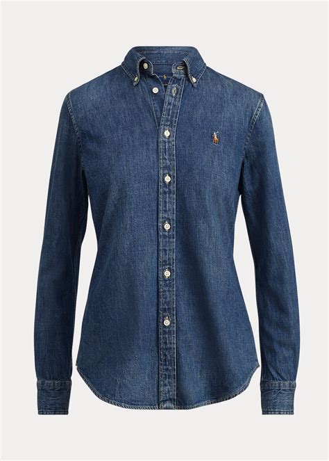 Custom-Fit Denim Shirt | Ralph Lauren DE | Fitted denim shirt, Ralph ...
