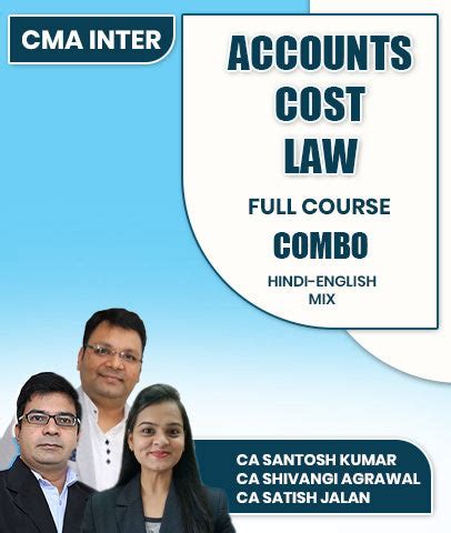 CMA Inter Accounts, Cost and Law Full Course Combo By Concept Classes