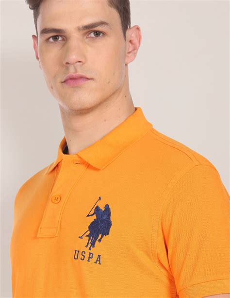 Men Orange Solid Short Sleeve Polo Shirt – U.S. Polo Assn. India