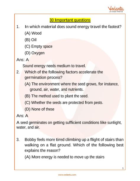 Image result for Science Questions for Class 5