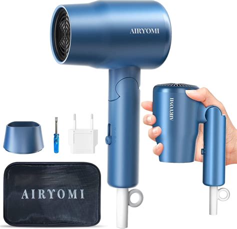 Amazon.com : AIRYOMI Portable Travel Hair Dryer Dual Voltage ...