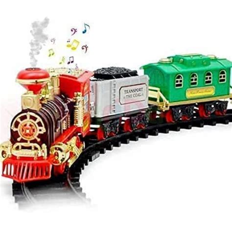 Vikrida Choo Choo Classical Train Track Set Toy Emits Real Smoke with ...