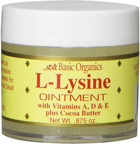 Amazon.com: Basic Brands L-Lysine Ointment, Cold Sore Fever Blister ...