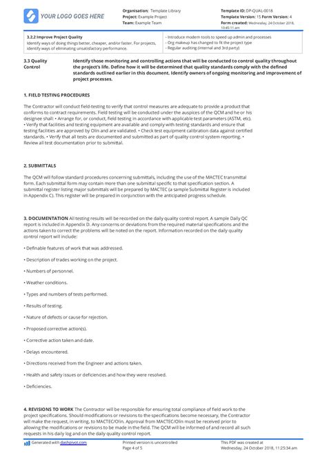 Image result for Project Management Quality Control Plan