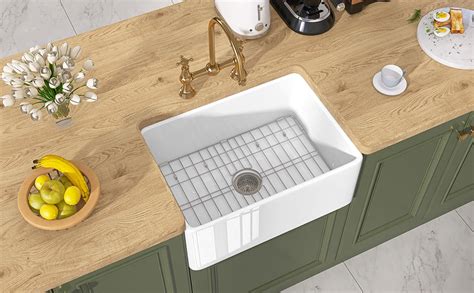 Tuktuk White Farmhouse Sink 24 X18 Inch Fireclay Farm House ...