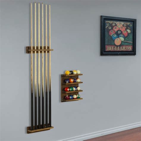 Billiard Cue Racks - Billiard Cue Wall Mounting Cue Rack, Holds 1 ...