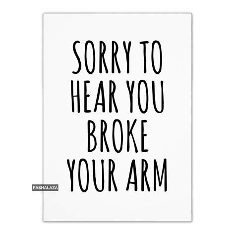 Buy Get Well Soon Card: Broke Your Arm Greeting Card Online in India - Etsy