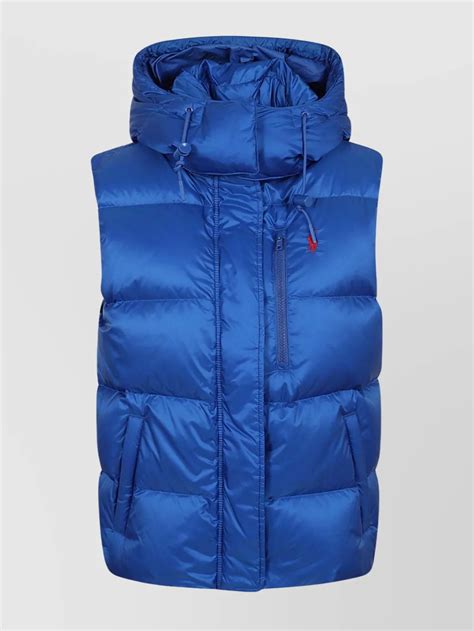 Polo Ralph Lauren Quilted Down Vest With Hooded Puffer Style in Blue | Lyst