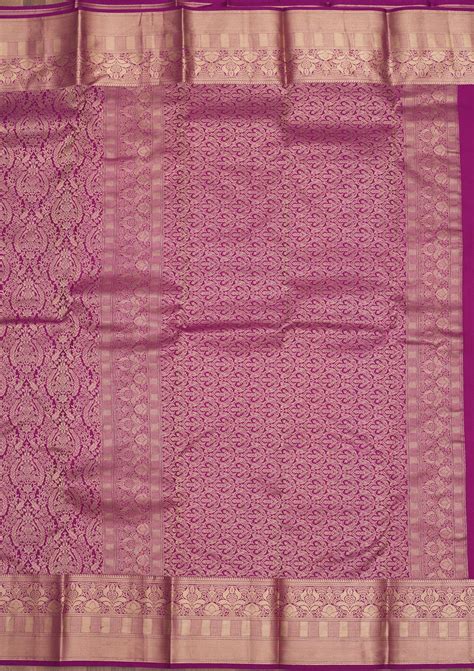 Buy Lavender Zariwork Pure Silk Saree - Koskii