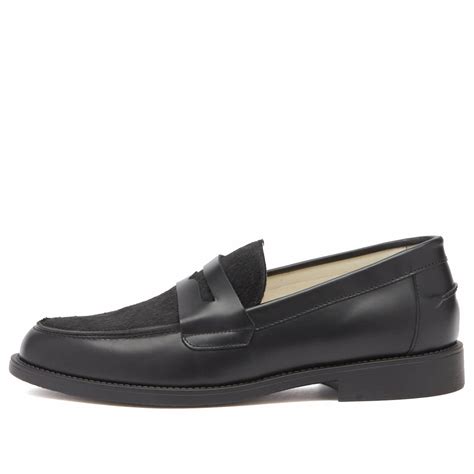 Duke + Dexter Men's Wilde Ponyhair Penny Loafer in Black Duke + Dexter