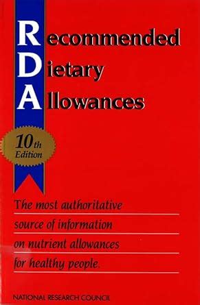 Buy Recommended Dietary Allowances: 10th Edition (DIETARY REFERENCE ...