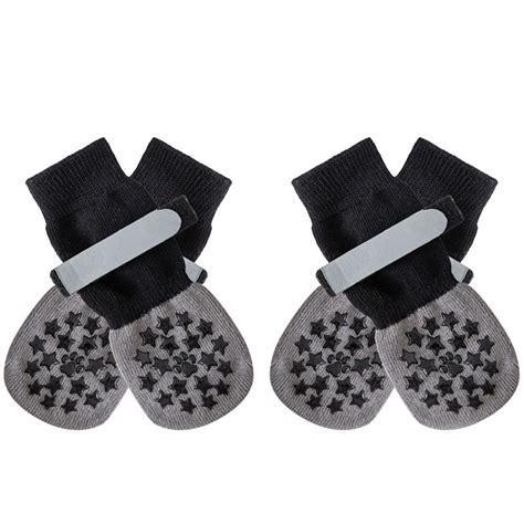 Olilia 4PCS Dog Socks to Prevent Licking Paws, Dog Socks for Hardwood ...