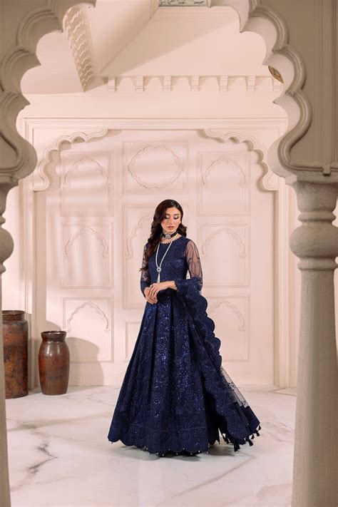 Alizeh Dua Luxury Formals – V01D01A- KHIRAD ( BLUE ) – YourLibaas