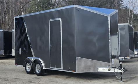 New 8 X 16 ENCLOSED CAR HAULER 5200# AXLES 2024 ALUMINUM LIGHTNING for ...