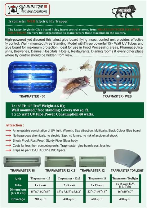 Electric Flying Insect Trapper - Shaullintiger-Trapmaster Web Electric ...