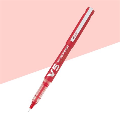 Pilot Hi-Tecpoint V5 Cartridge System Pure Liquid Ink - Red (Pack Of 1 ...