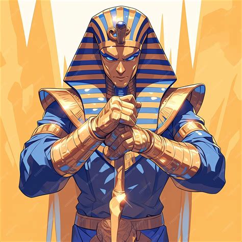Premium Vector | Egyptian Man in Pharaohs Attire at Historical Reenactment